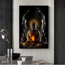 Бог Будда стены искусства холст принты современный Будда холст искусство картины на настенные холсты картины постеры с мотивами буддизма Настенный декор