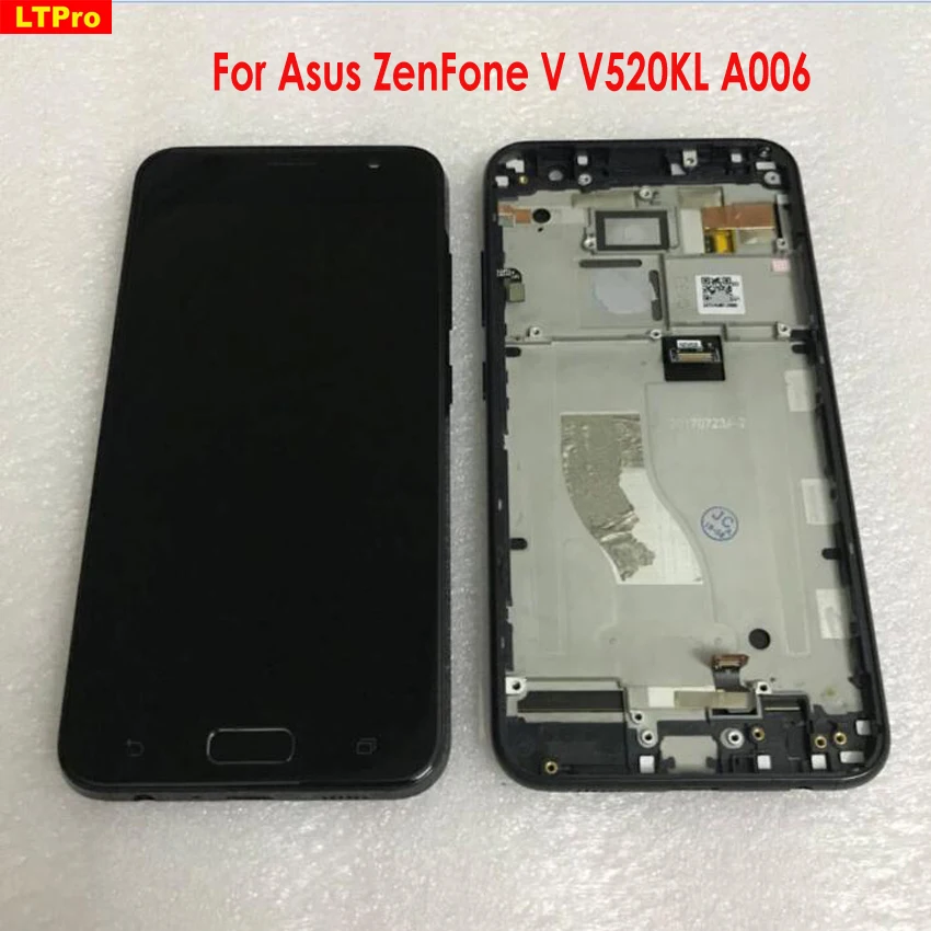 

LTPro Top Quality Tested Well LCD Display Touch Screen Digitizer Assembly + Frame For Asus ZenFone V V520KL A006 Sensor Parts