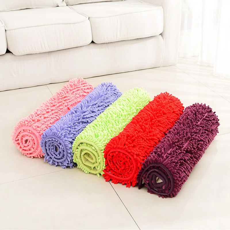 Коврик из микрофибры мягкий ворсистый коврик удобный материал абсорбирующий коврик для ванной комнаты ковер для душа 15 цветов 40x60 см