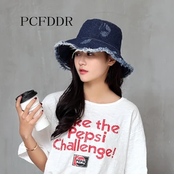 

PCFDDR Japanese wool-brimmed cowboy fisherman hat female spring and summer sunshade hat rubbed foldable water-washable tassels h