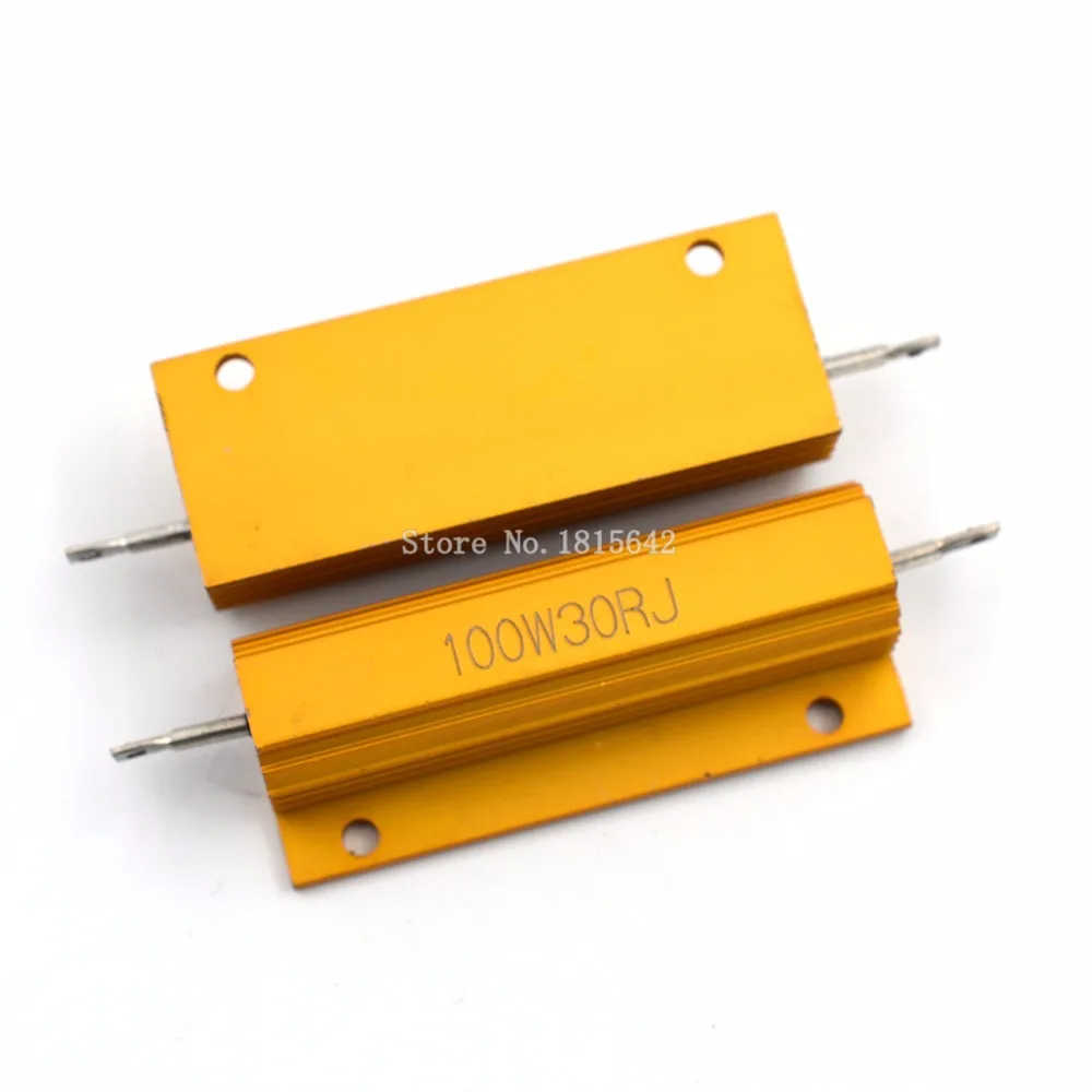 RX24 100W 30R 30RJ Metal Shell Aluminium Gold Resistor High Power