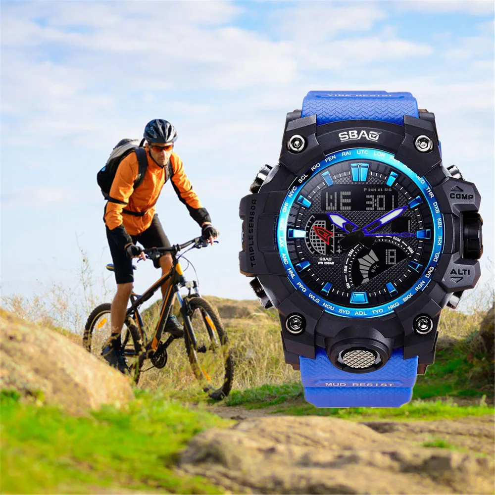 

SBAO Watch LED Men Waterproof Sports Watches Shock Digital Electronic Luminous wrist watch Top brands Business Sport Luxury!