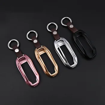 

Aluminium Alloy Car Key Case Bag Auto Key Shell For Tesla Model X Protective Cover Skin Shell Car Styling Accessories