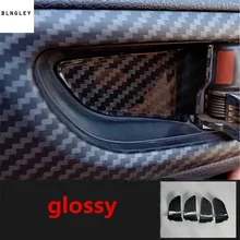 1 лот ABS углеродное волокно межкомнатные двери встряхивание handshandle чаша украшения крышка для Subaru Forester 2013-/XV 2012