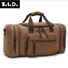 Z.L.D. дизайн Мягкая холщовая дорожная сумка модная мужская большая емкость вещевой посылка выходные вечерние сумка для переноски багажа Сумка