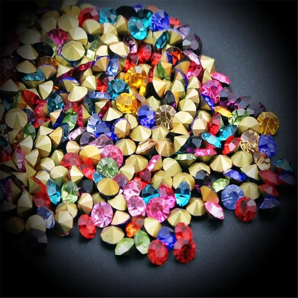 Свободные случайное сочетание Цвет pointback Crytal Стразы DIY Кристалл Rhinestone для одежды свадьбы и Дизайн ногтей ремесла украшения