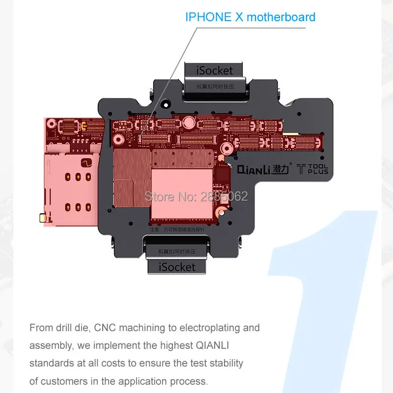 ISocket для iPhone x PCB держатель материнской платы джиг тестовое приспособление для iPhone x двухслойная материнская плата Инструменты для ремонта тестер функций