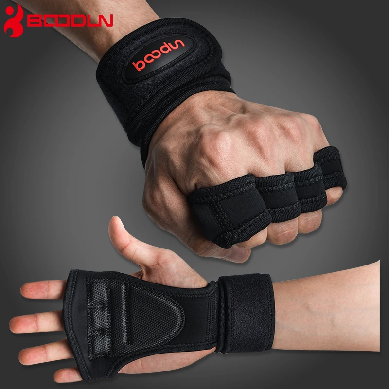  Boodun Weight Lifting Training Gloves Women Men Fitness Sports Body Building Gymnastics Grips Gym H