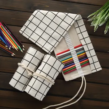 

36/48/72 hole square pencil case school case canvas wheel bag pecncil box square pencil box sketch brush pen bag tool