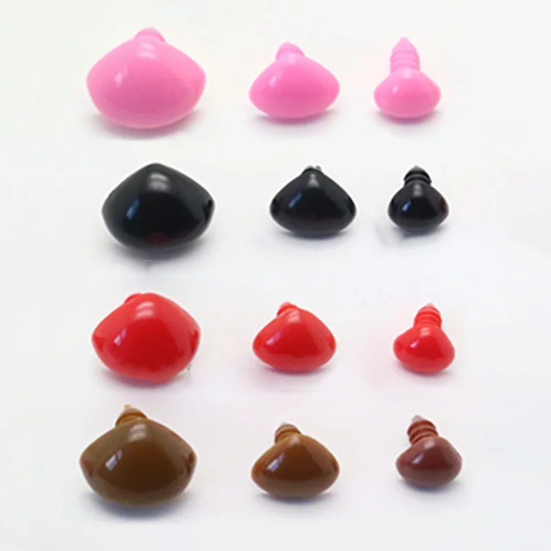 

100& 50pcs Colorful Toy Nose Mouth Thread Foot Buttons Plastic Decorative Button Candy Colors DIY For Dolls Toy Girl 15*20mm