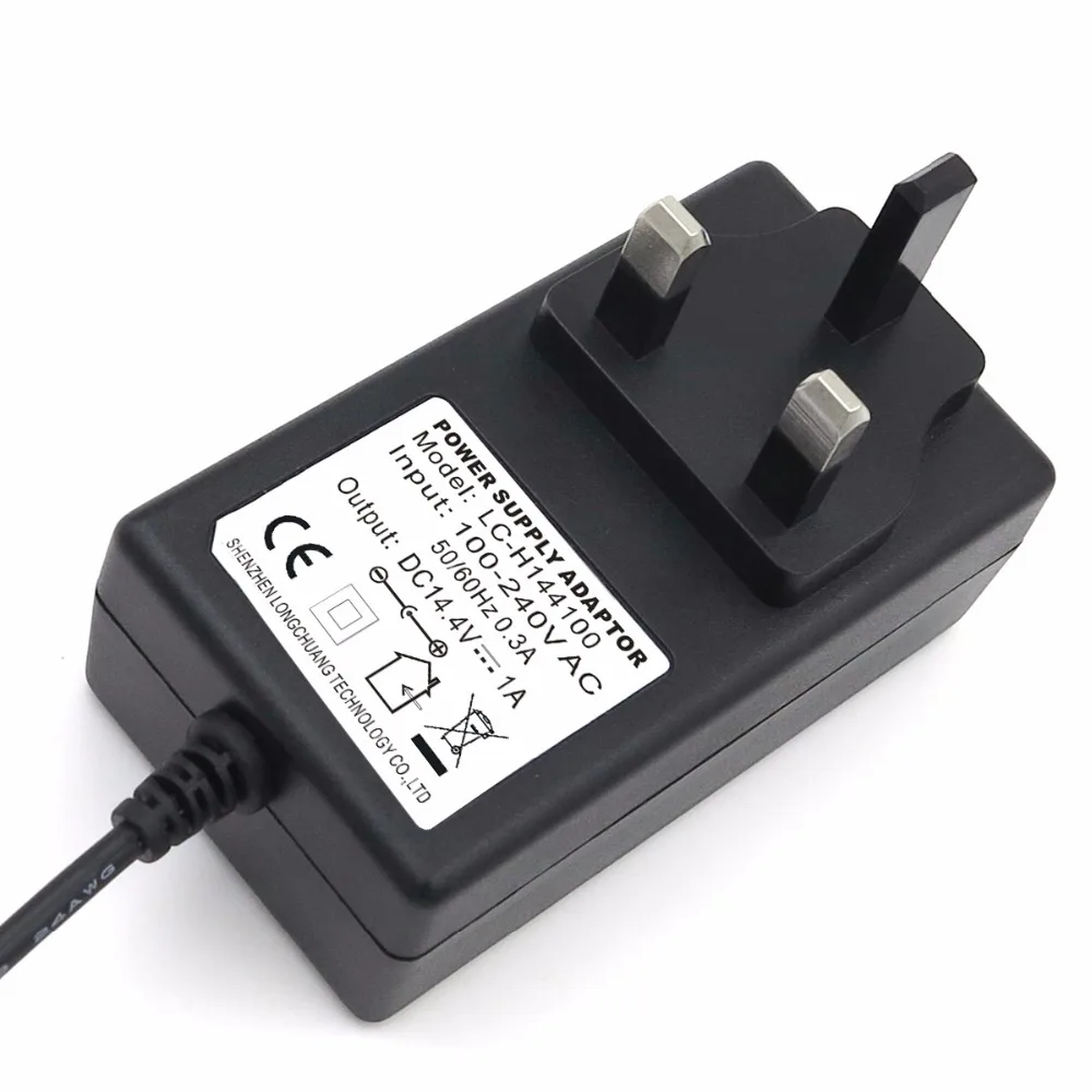 

VORED High quality DC 14.4V 1A Charger Switch Power Supply Adapter EU/US/UK Plug DC 5.5x 2.1mm Lithium battery Free Shipping