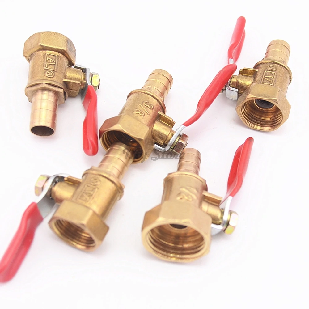 1/8'' 1/2'' 1/4''Hose Barb BSP Female Thread Straight Barbed Brass Connector Joint Copper Pipe
