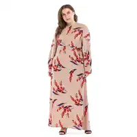 2018 Maxi Dress Women Vestido Casual Vestidos Long Sleeve Print Plus Size Ladies Dresses Clothes 4XLl 5XL 6XL 7XL