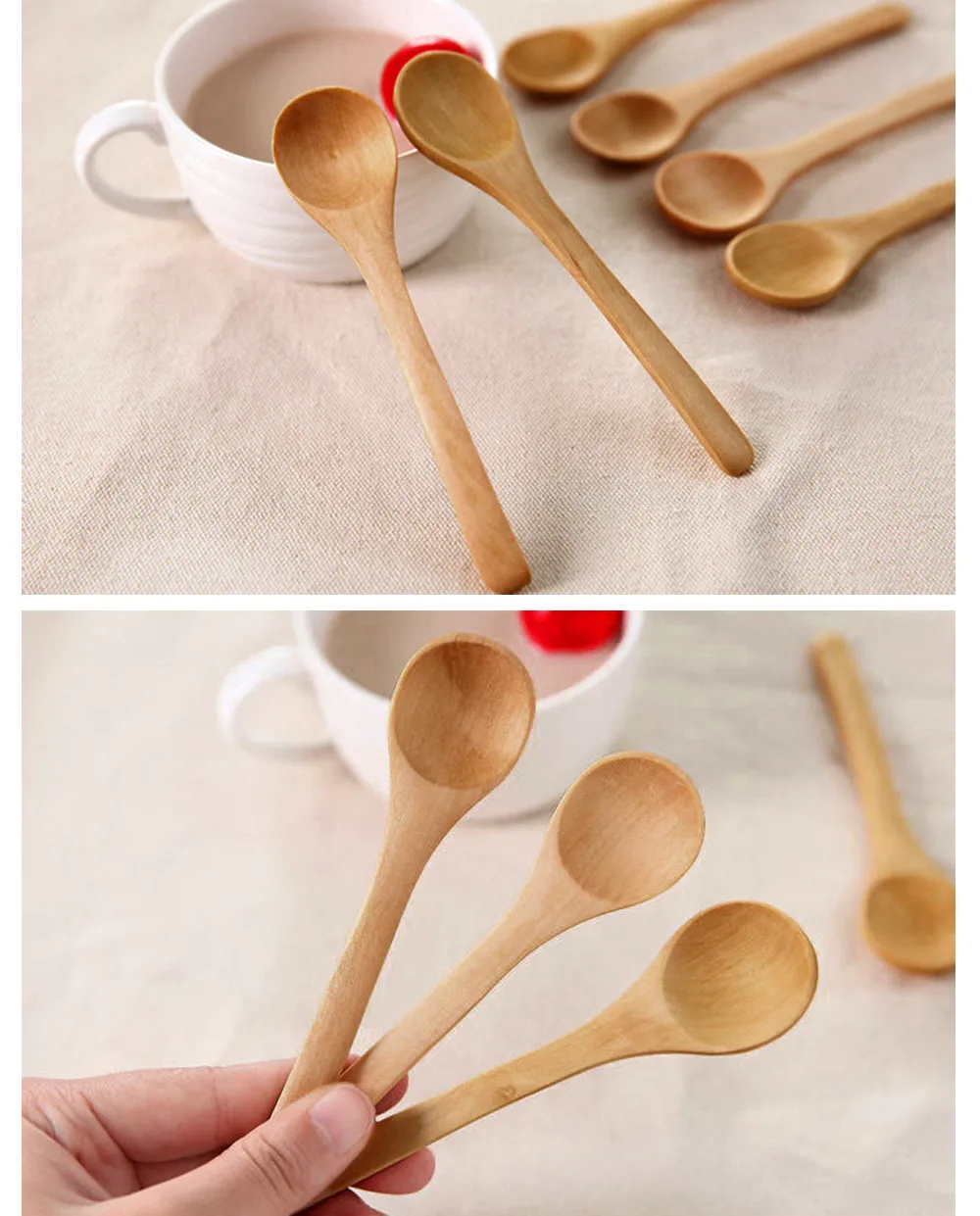 

6PCS/Set Bamboo Utensil Kitchen Wooden Cooking Tools Spoon Spatula Mixing New