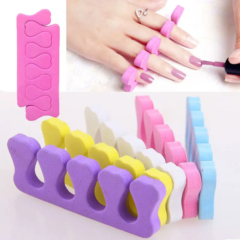 1 pair /2pcs Soft Sponge Foam Finger Toe Separator Nail Art Salon