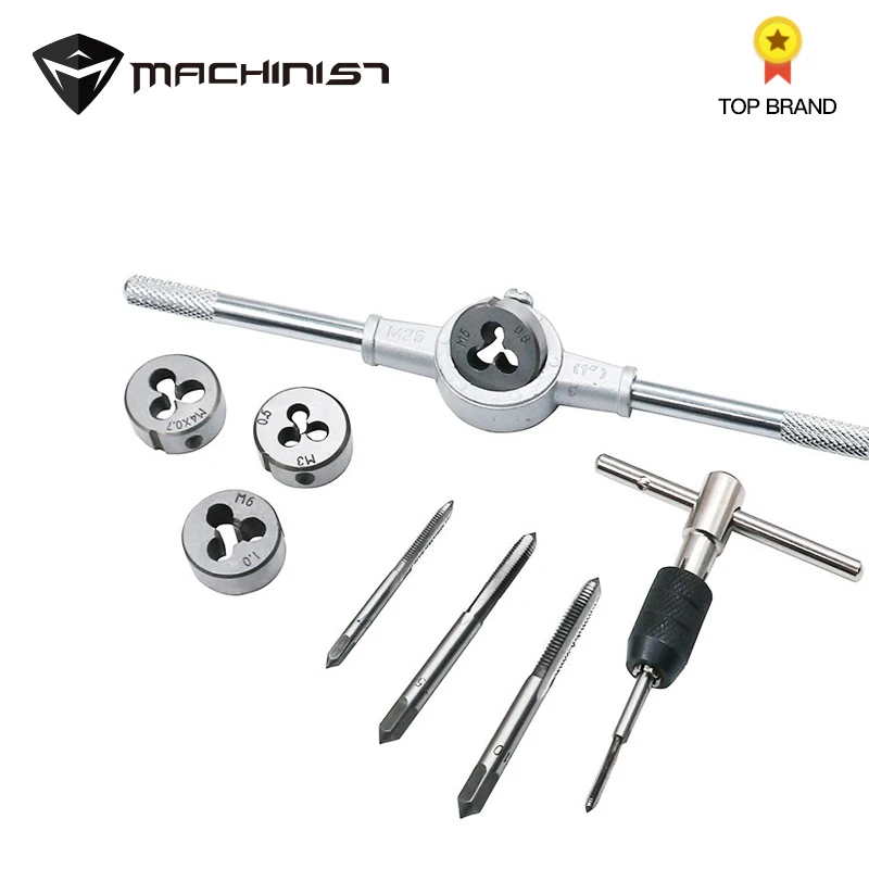 

1set/ 10pc Taps flanking wrench combination of hand-tap wrenches bite gantry metric wire tapping tools