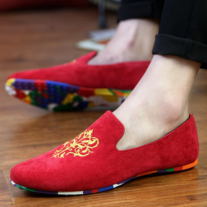 Fashion men's casual canvas rubber 3 colors 2015 new models tricks Flats