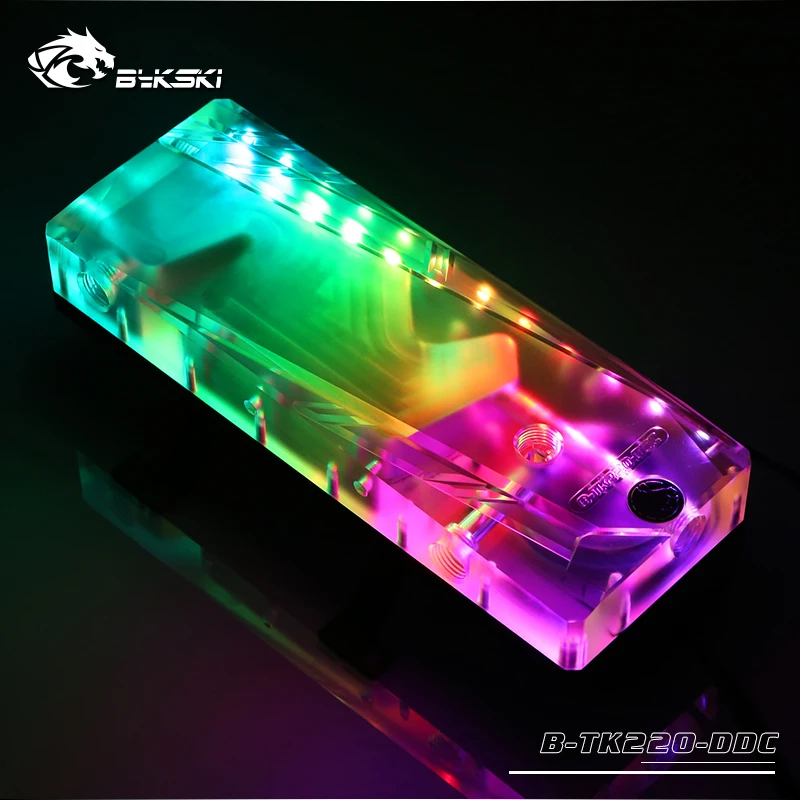 Bykski матовый акриловый квадратный RGB резервуар для воды совместимый DDC насос чехол для компьютера резервуар G1/" 12 см кронштейн, B-TK180/220-DDC