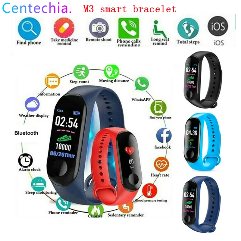 

M3 Smart Wristband fitness tracker bracelet WatchHeart rate band Blood Pressure Waterproof SmartBracelet for Men Women Smartband
