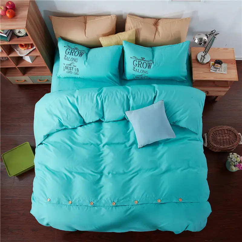 

Bedding set Hot Sale queen size Pink Princess Button solid color four - piece set Pure King Single double XHS0046