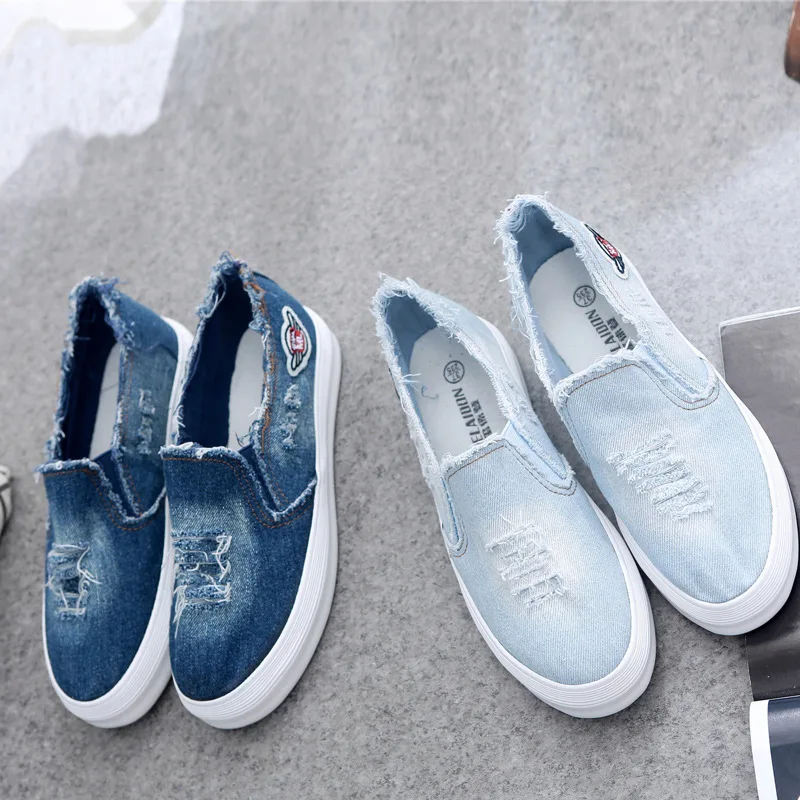 Ripped denim shoes Clearance