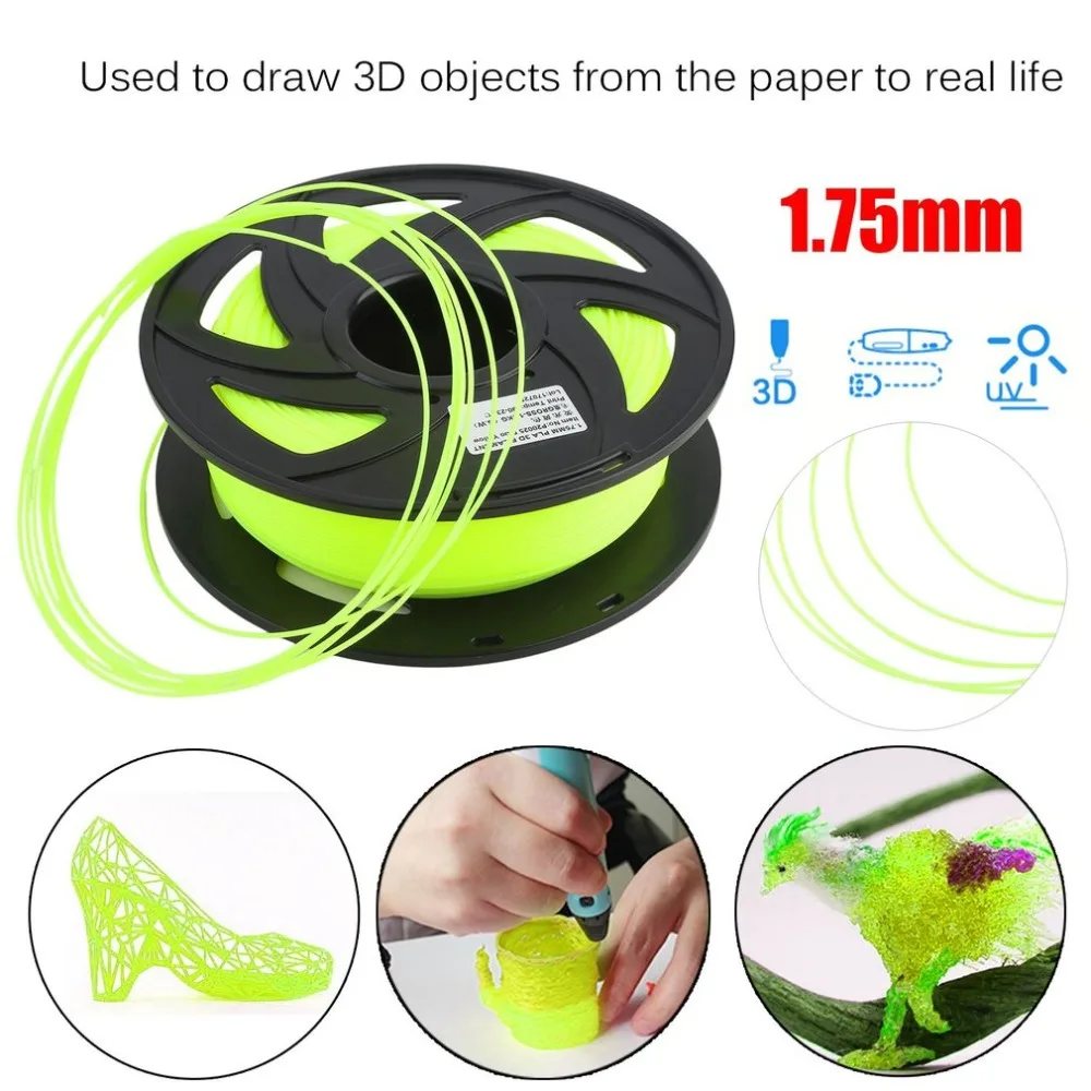 

(Ship From DE) Shiny Finish High Strength 3D Printing Printer Filament PLA 1.75mm 1kg/Sample for Reprap Makerbot