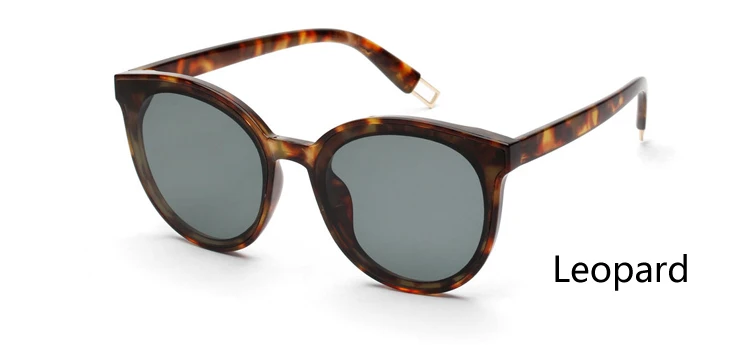 Ralferty, модные негабаритные солнцезащитные очки, женские прозрачные очки, карамельные очки, Винтажные Солнцезащитные очки, корейские розовые очки X1295 - Цвет линз: Leopard