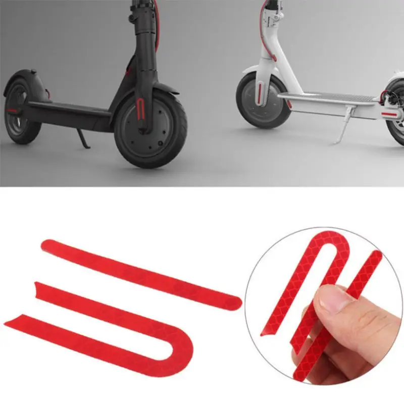 سكوتر عاكس ملصق الأحمر تحذير الجبهة الخلفية عجلة الإطارات حماية أجزاء ل Xiaomi MIJIA M365 سكوتر كهربائي لوح التزلج سكوتر عاكس ملصق الأحمر تحذير الجبهة الخلفية عجلة الإطارات حماية أجزاء ل Xiaomi MIJIA M365 سكوتر كهربائي لوح التزلج