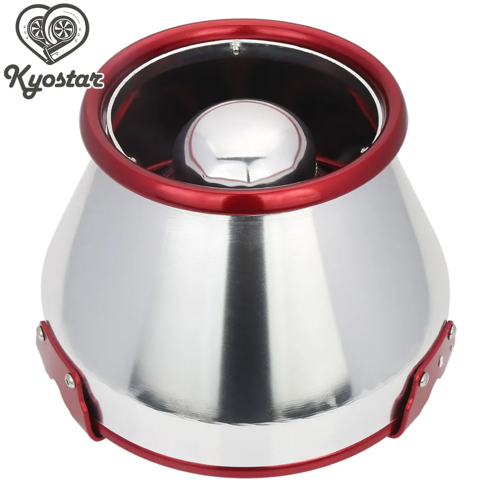 

Universal Aluminum Car Air Filter Racing Cold Air Intakes Turbo High Flow Cone-Shaped Filter With 3 Adaptors 76-100mm neck