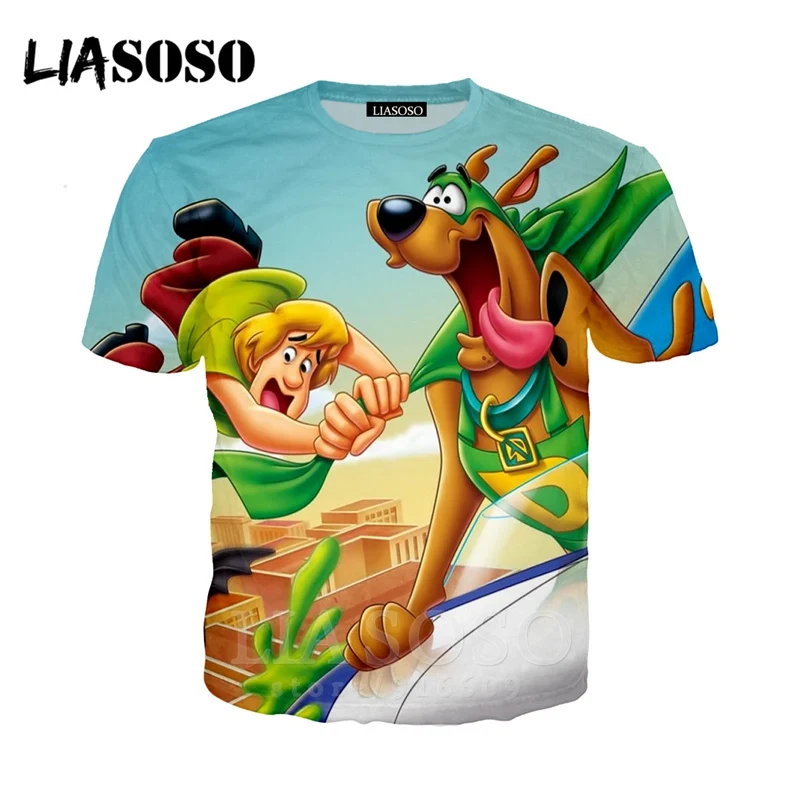 Футболка 3D Мужская/женская одежда doo Модный Топ Детская уличная Scooby Harajuku рубашки