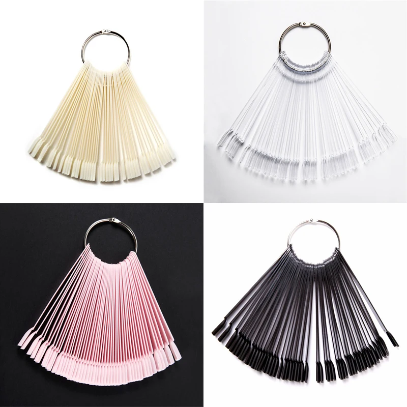 ROSALIND-False-Nail-Tips-Color-Card-Transparent-White-Buckle-Ring-Art-Practice-Display-Tools-Manicure-Tool