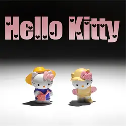 60 шт. 3 см hello kitty сад рисунок игрушки милый котенок полив Коллекция ПВХ игрушки