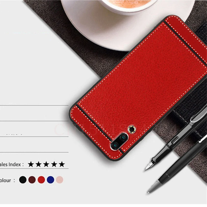 Note 9 Case For Meizu 16 16X 16th X8 Note 8 9 Case Leather grain Silicone Soft TPU Cover for Meizu 16s Phone Coque (3)