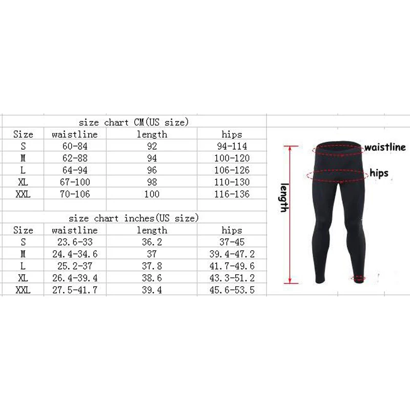 ARSUXEO Men'sCycling колготки дышащие быстросохнущие штаны для велосипеда 3D подбитые