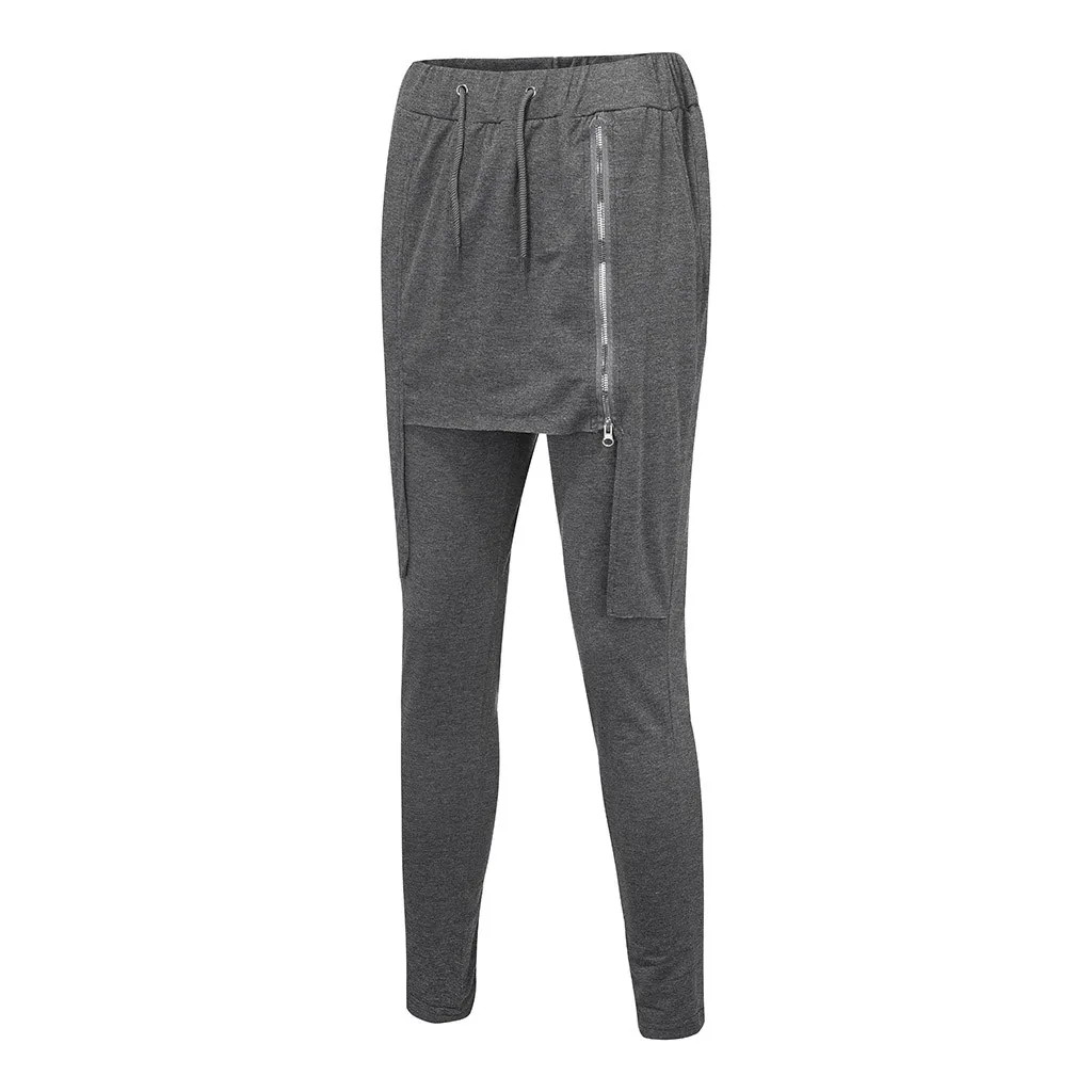 3XL Большие размеры pantalones hombre 2019 мужские двухслойные Комбинезоны на молнии повседневные карманные повседневные брюки плюшевые Мультяшные