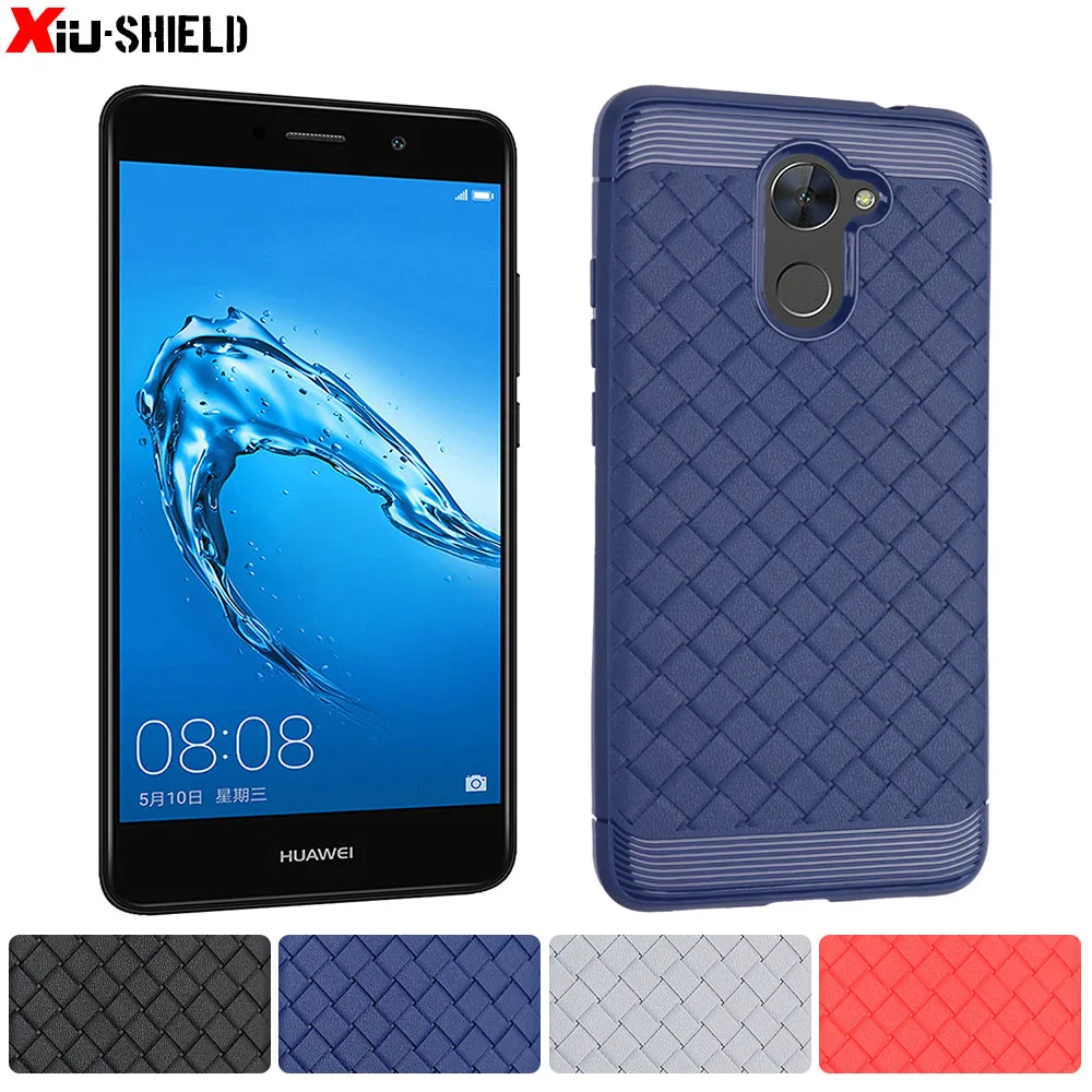 

Weave Style Silicone Case for Huawei Y7 Prime 2017 TRT-LX1 TRT-L23 Case TPU Phone Cover for Huawei Y 7 2017 TRT LX1 L23 Bumper