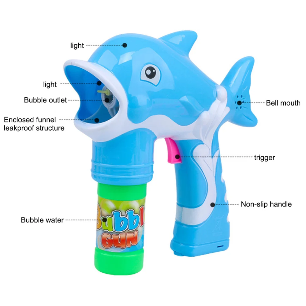 Уличные детские игрушки мыльные пузыри с легкой музыкой пузырь Электрический Дельфин пузырь машина для детей подарок