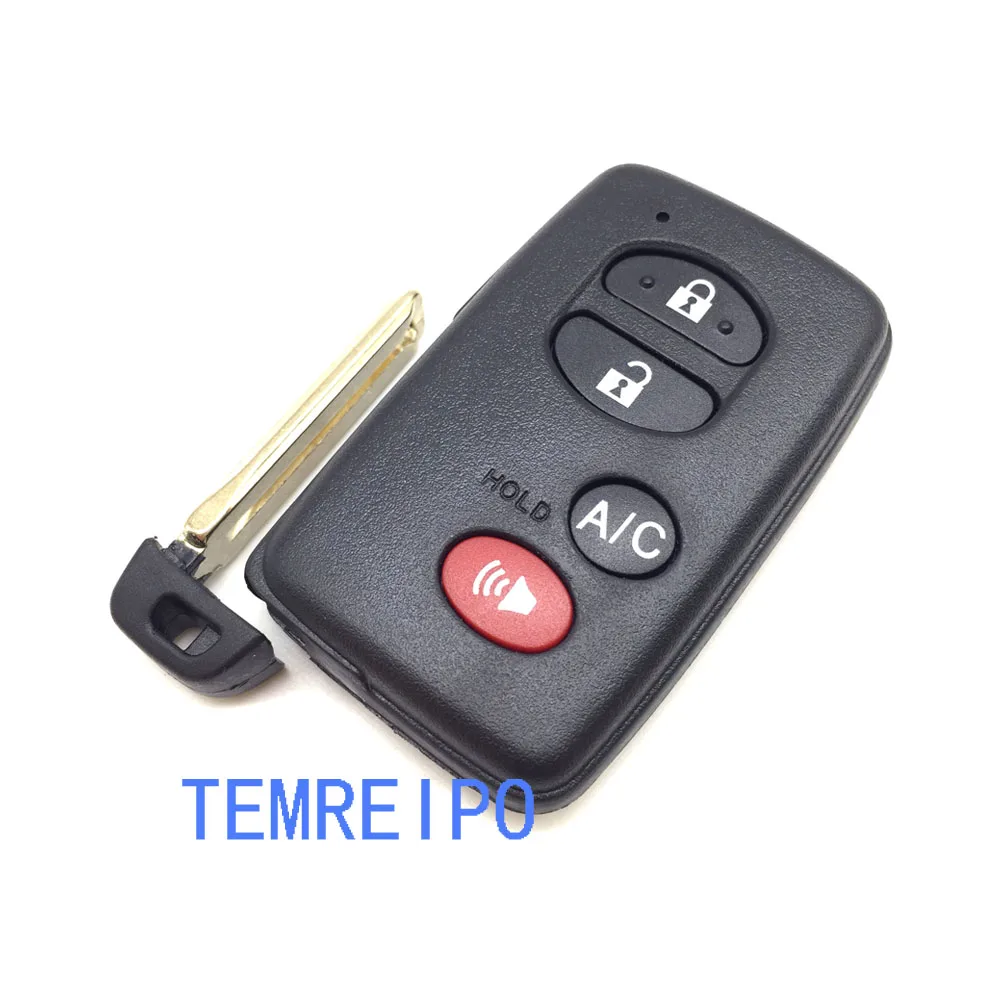 

3+1 Button Remote Smart Car Key Case Shell Fob And Uncut Blade For Toyota Reiz HighLander RAV4 Crown 07-09 Key Case Fobs