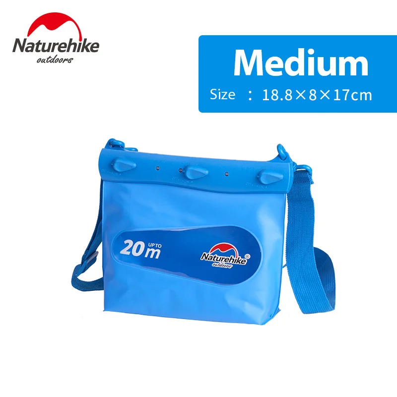 Naturehike открытый плавательный мешок для телефона камера Дайвинг дрейфующих мужчин и женщин плеча водонепроницаемый мешок - Цвет: Blue M