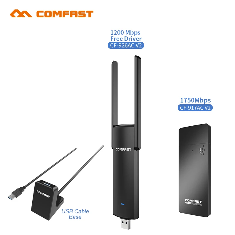Dual Band 802.11ac 1200Mbps 1750Mbps USB3.0 2 4 г/5 8 ГГц Gigabit Беспроводной AC Wlan ноутбука рабочего
