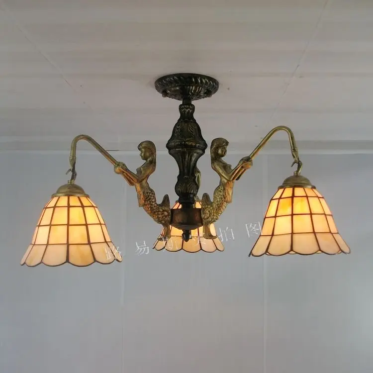 

Manufacturers wholesale Tiffany lamps3Mermaid ceiling balcony bedroom studio lighting simple European-style warm Children room