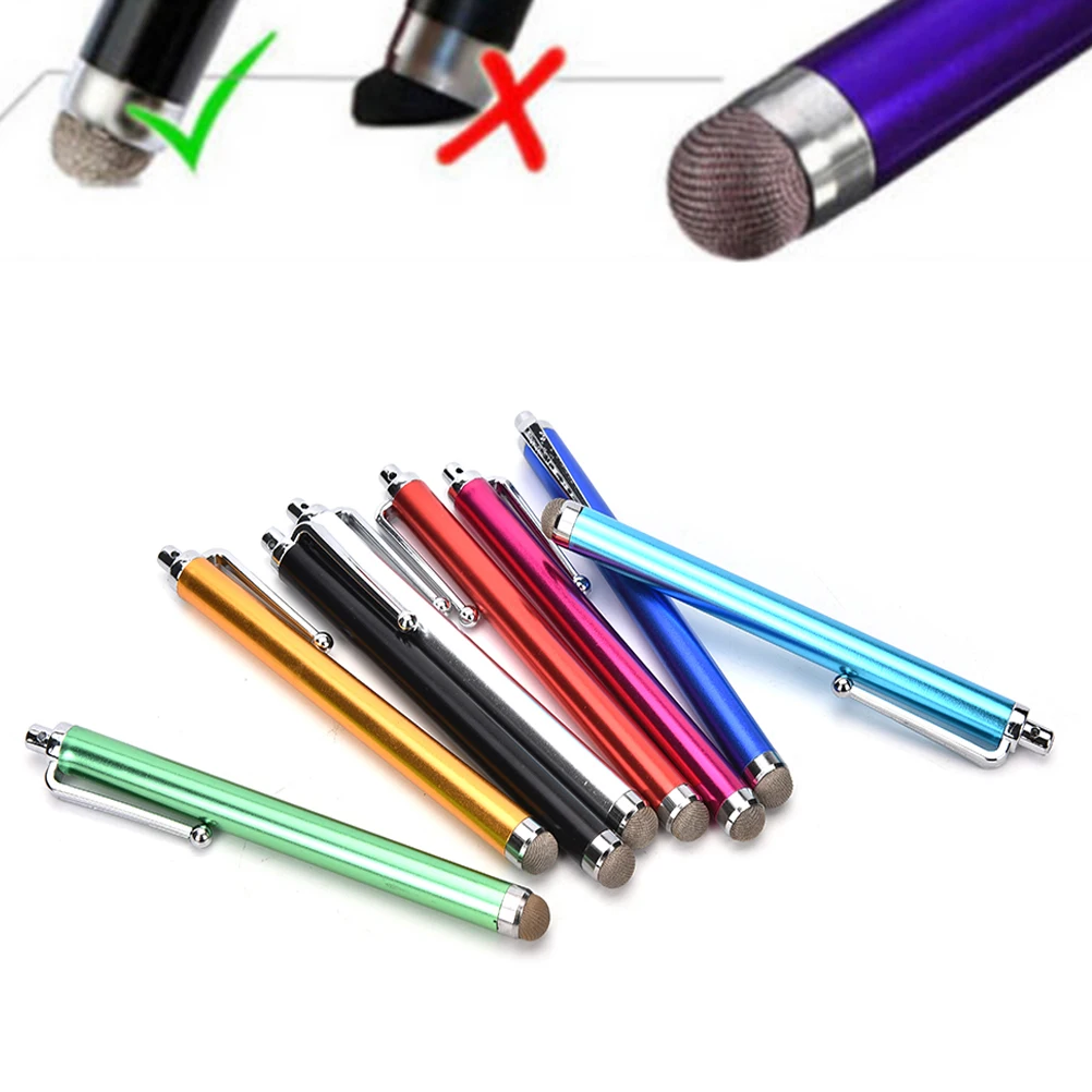 

11.2cm Metal Mesh Fine Point Round Thin Tip Capacitive Stylus Pen Tablet Stylus Pen For iPad 2/3/4/air/mini random color