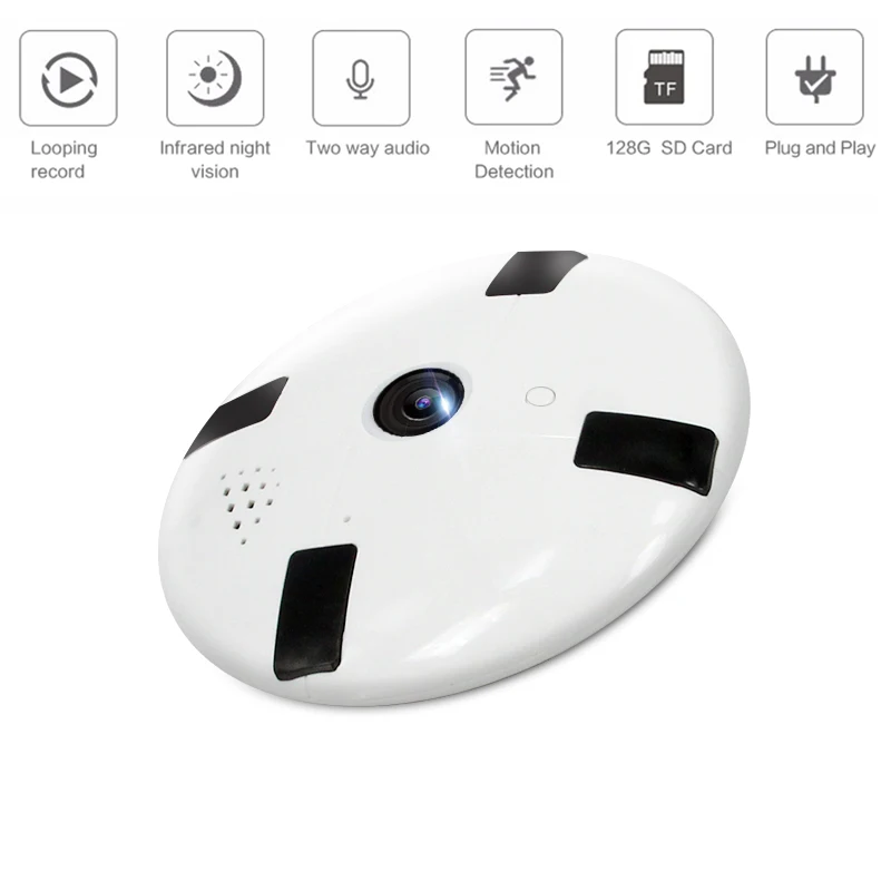 Мини Wifi ip камера 960 P 360 градусов Домашняя безопасность беспроводной P2P IP кабель