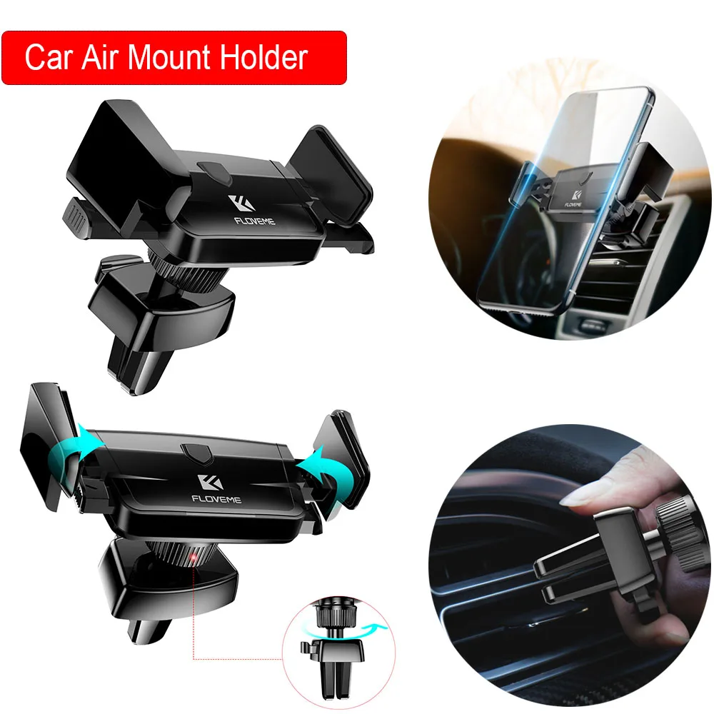 FLOVEME-Auto-Lock-Car-Phone-Holder-Dashboard-Windshield-Desk-3-in-1-Holders-Stand-For-Phone