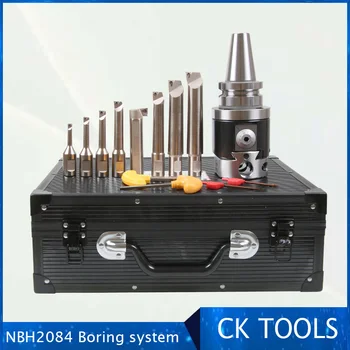Best BT40 MT4 MTA4 MTB4 CAT40 MT Cone Morse NBH2084 Boring Head System +8pcs 20mm Boring Bar Rang 8-280mm Boring Tool Set