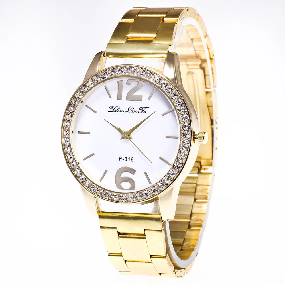 

2018 New alloy dial women's watch business casual Simple and elegant Women Watch Women Stainless Steel Quartz Wristwatches