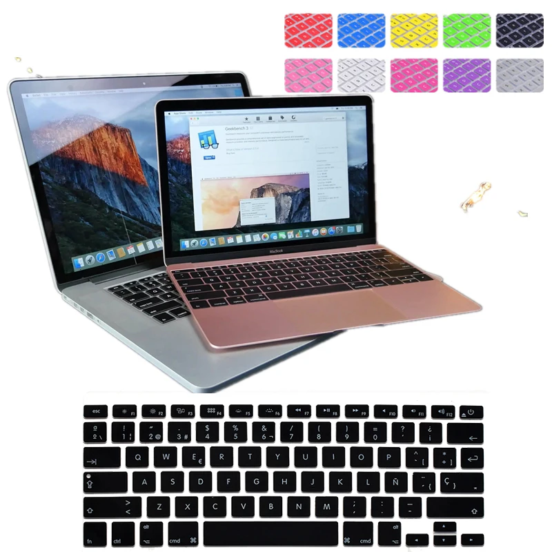 US Spanish Keyboard Cover For Macbook Pro 13 15 17 Air 13 Retina 13