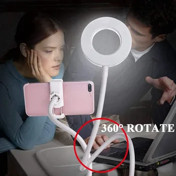 

Phone Holder Photography Light phone stand for Live Stream Clip Holder Lazy phone holder Bracket For iPhone 7 8 X XS XR S8 stand