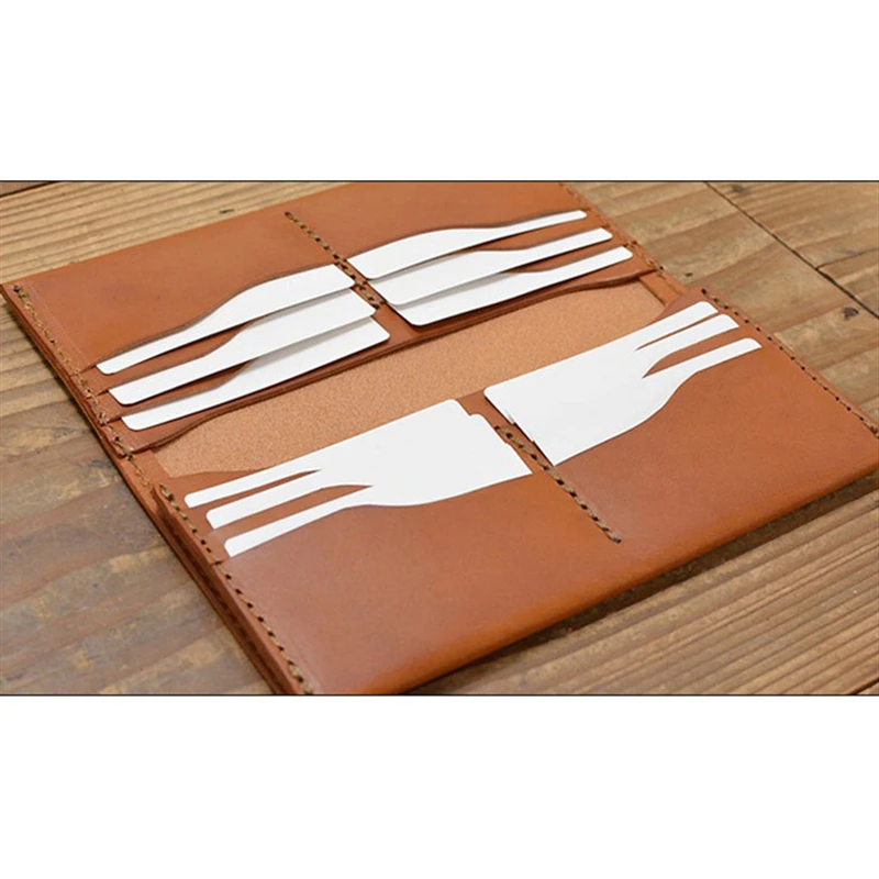 1Set laser cut acrylic Stencil template leather craft women long wallet sewing pattern FOR handmade Leathercraft 17*9.5*1cm