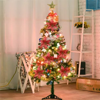 

Christmas ornaments home decorations 8Pcs Artificial Flower Glitter Wedding Party Decor Christmas Xmas Tree Decoration 2O81019